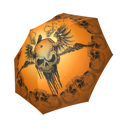 Amazing skull with crow Foldable Umbrella (Model U01)