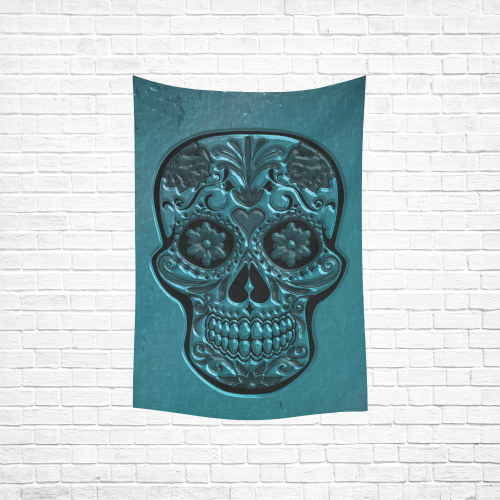 Skull20151205 Cotton Linen Wall Tapestry 40"x 60"