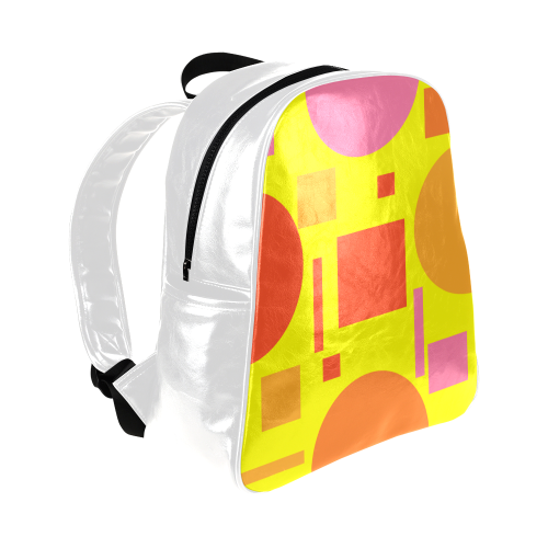 Colorful shapes Multi-Pockets Backpack (Model 1636)