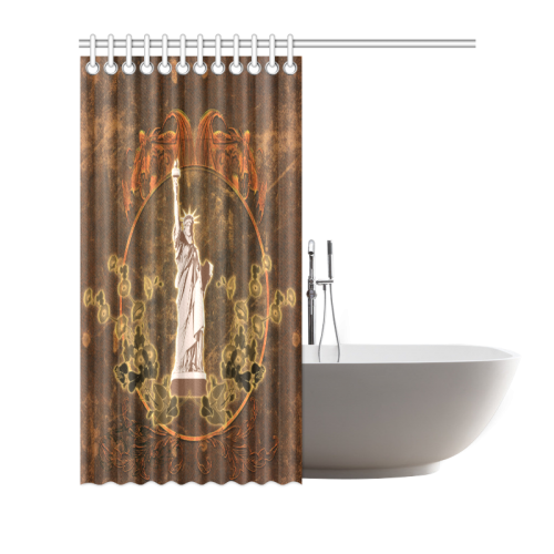 Statue of liberty with flowers Shower Curtain 66"x72"