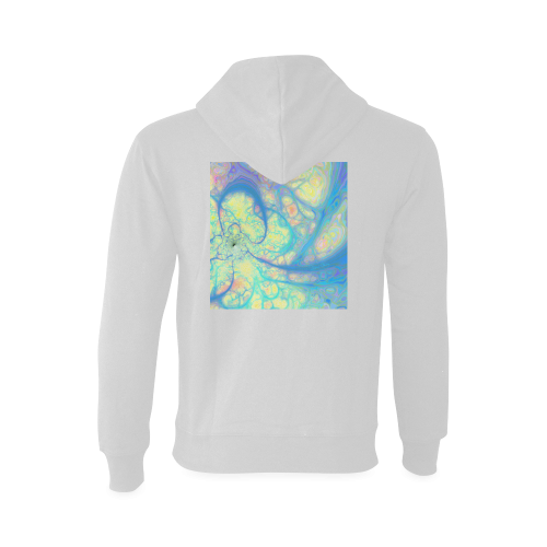 Blue & White Quilt, Abstract Delight Oceanus Hoodie Sweatshirt (Model H03)