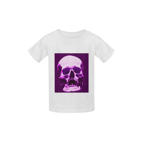 Skull 017 Q Kid's  Classic T-shirt (Model T22)