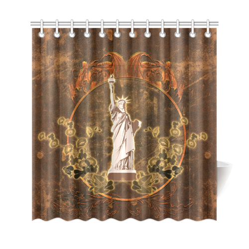 Statue of liberty with flowers Shower Curtain 69"x72"