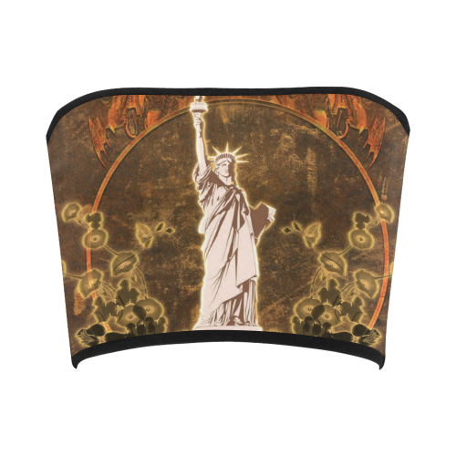 Statue of liberty with flowers Bandeau Top
