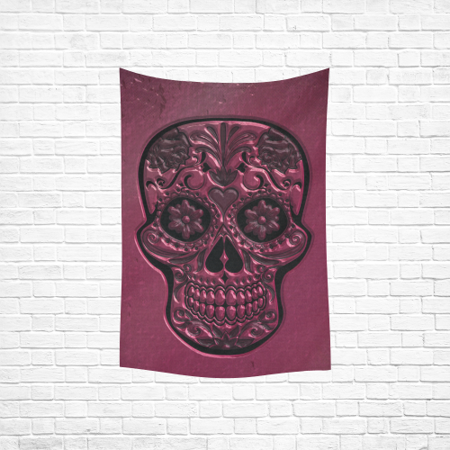 Skull20151210 Cotton Linen Wall Tapestry 40"x 60"