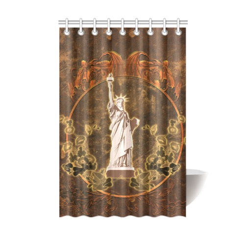 Statue of liberty with flowers Shower Curtain 48"x72"