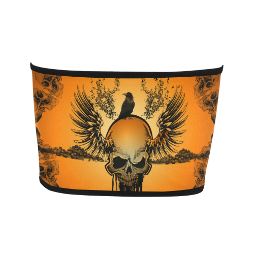 Amazing skull with crow Bandeau Top