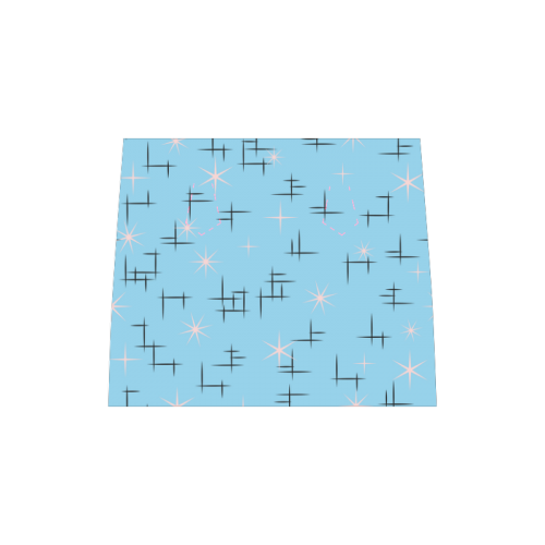 Abstract Lines and Pink Stars on Baby Blue and Black Retro Boston Handbag (Model 1621)