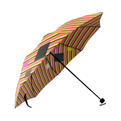 Stripes and squares Foldable Umbrella (Model U01)