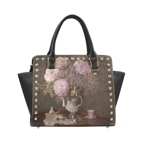 A Fairy Dreaming In Pastel Rivet Shoulder Handbag (Model 1645)