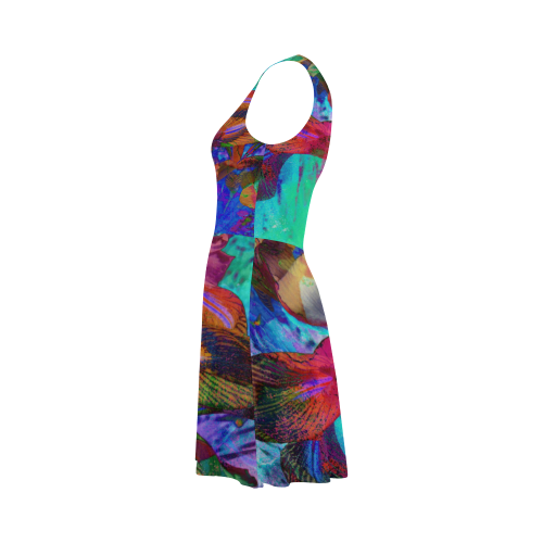 Abstract iris Dress Art by Martina Webster Atalanta Sundress (Model D04)