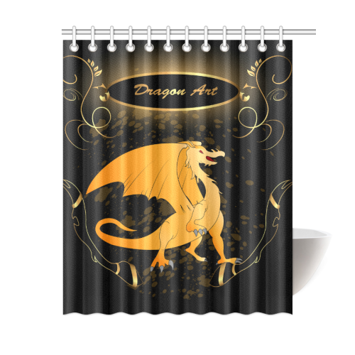 Funny cartoon dragon Shower Curtain 60"x72"