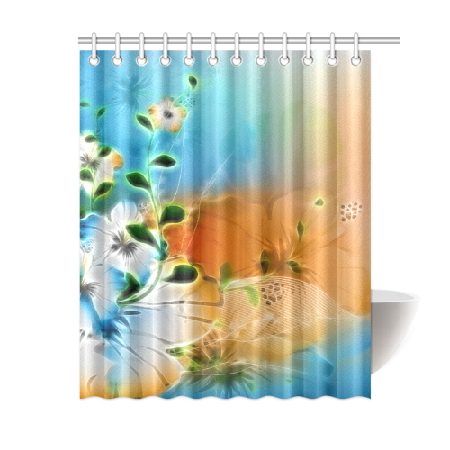 Wonderful glowing flowers Shower Curtain 60"x72"