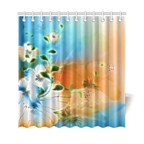 Wonderful glowing flowers Shower Curtain 69"x72"