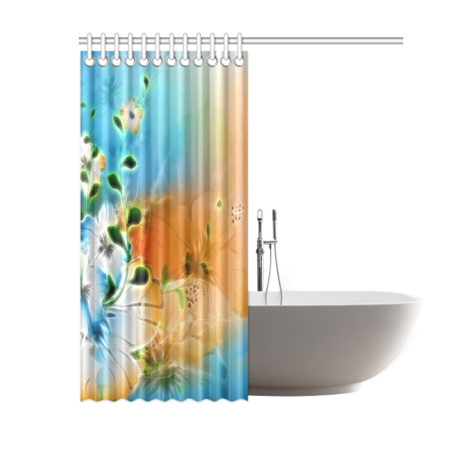 Wonderful glowing flowers Shower Curtain 60"x72"