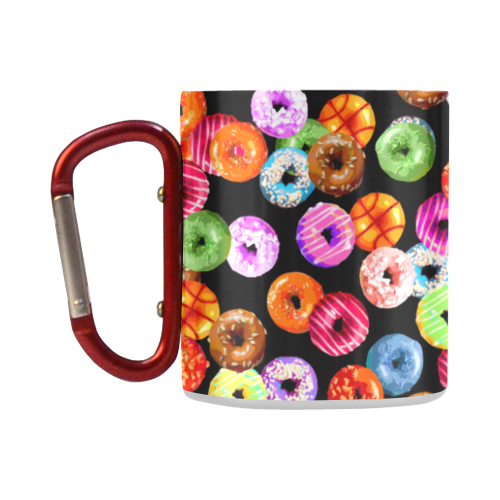 Colorful Yummy DONUTS pattern Classic Insulated Mug(10.3OZ)