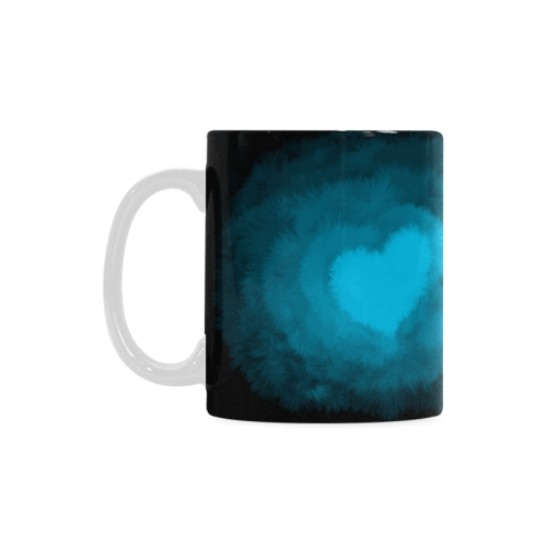 Blue Heart White Mug(11OZ)