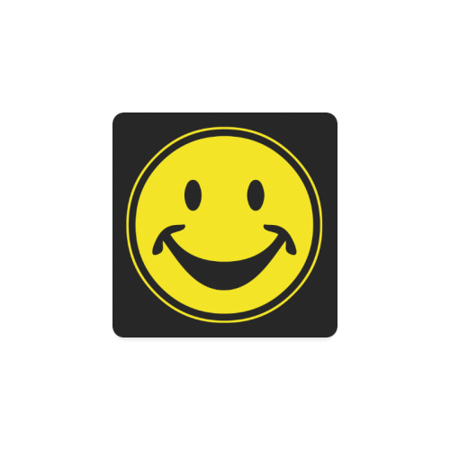 Funny yellow SMILEY for happy people Square Coaster