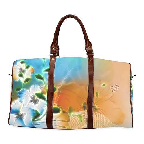 Wonderful glowing flowers Waterproof Travel Bag/Large (Model 1639)