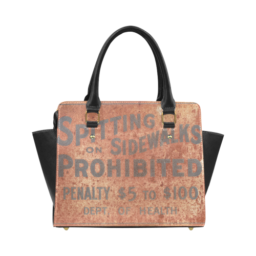 Spitting prohibited, penalty Classic Shoulder Handbag (Model 1653)