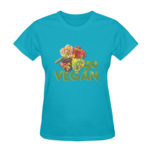Vegan Go Cloverleaf Think Green Sunny Women's T-shirt (Model T05)