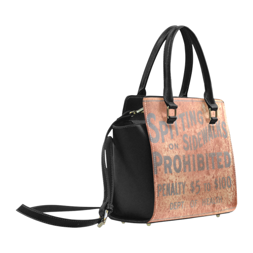 Spitting prohibited, penalty Classic Shoulder Handbag (Model 1653)