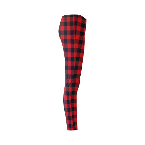 LUMBERJACK Squares Fabric - red black Cassandra Women's Leggings (Model L01)
