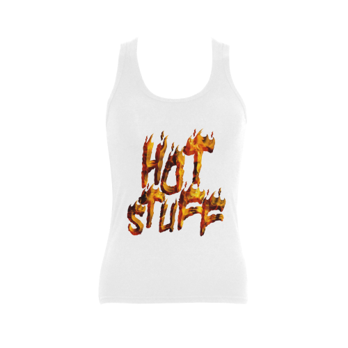 Flaming HOT STUFF Women's Shoulder-Free Tank Top (Model T35)