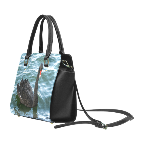 Peaceful Black Swan Classic Shoulder Handbag (Model 1653)