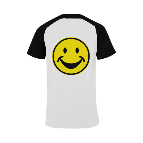 Funny yellow SMILEY for happy people Men's Raglan T-shirt (USA Size) (Model T11)