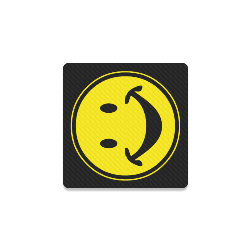 Funny yellow SMILEY for happy people Square Coaster