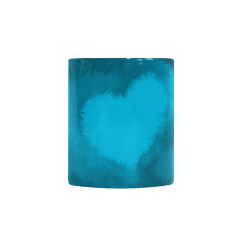 Blue Fluffy Heart White Mug(11OZ)