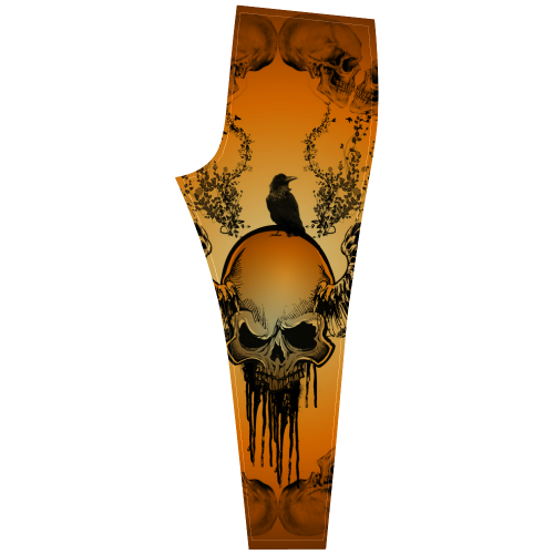Amazing skull with crow Cassandra Women's Leggings (Model L01)