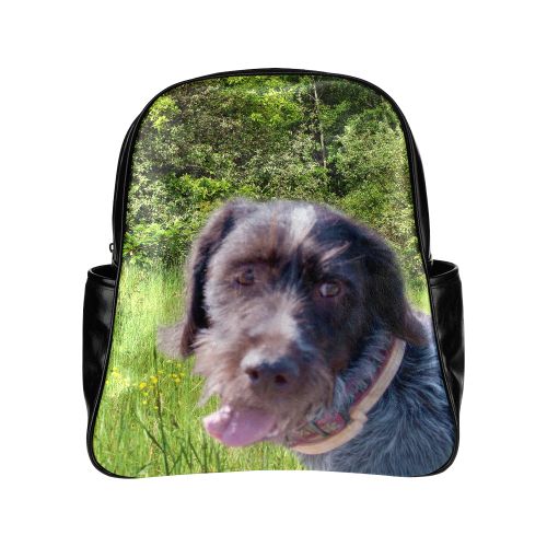 Dog Wirehaired Pointing Griffon Multi-Pockets Backpack (Model 1636)