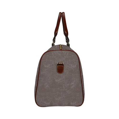 Brown Crackling Pattern Waterproof Travel Bag/Small (Model 1639)