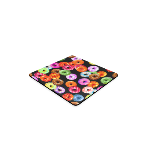 Colorful Yummy DONUTS pattern Square Coaster