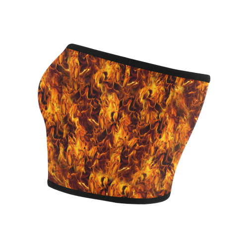 Flaming Fire Pattern Bandeau Top