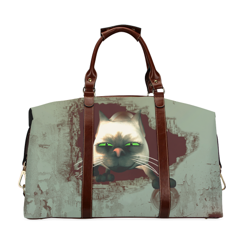 Funny, cute cartoon cat Classic Travel Bag (Model 1643)