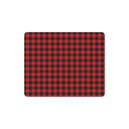 LUMBERJACK Squares Fabric - red black Rectangle Mousepad