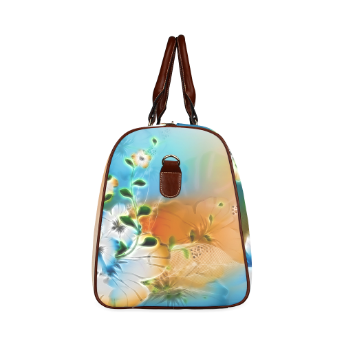 Wonderful glowing flowers Waterproof Travel Bag/Large (Model 1639)