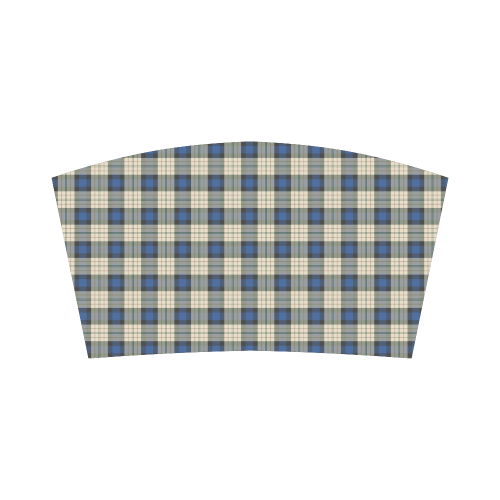 Classic Tartan Squares Fabric - blue beige Bandeau Top