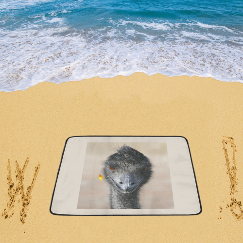 Happy Emu. sign Beach Mat 78"x 60"