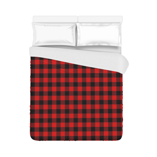 LUMBERJACK Squares Fabric - red black Duvet Cover 86"x70" ( All-over-print)