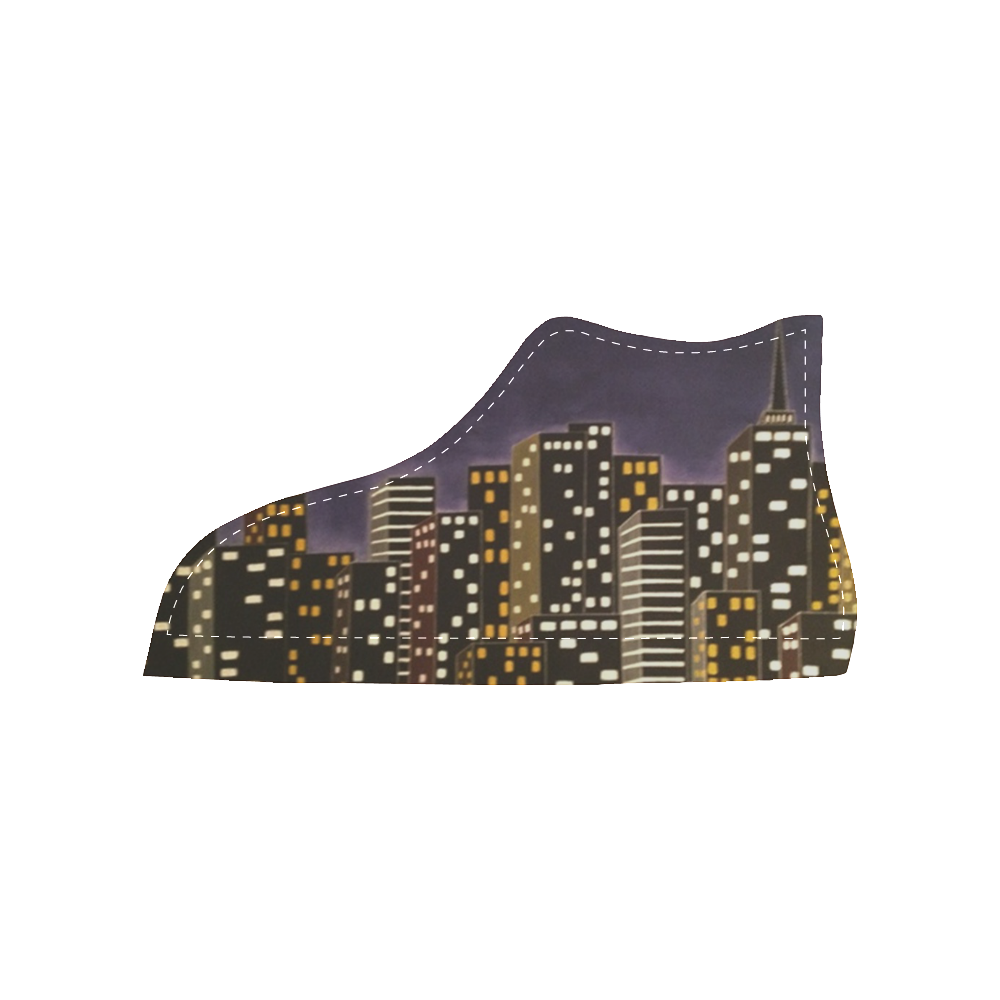 A City Somewhere Women's High Top Canvas Shoes (Model 002) ID D373533