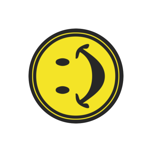 Funny yellow SMILEY for happy people Round Mousepad