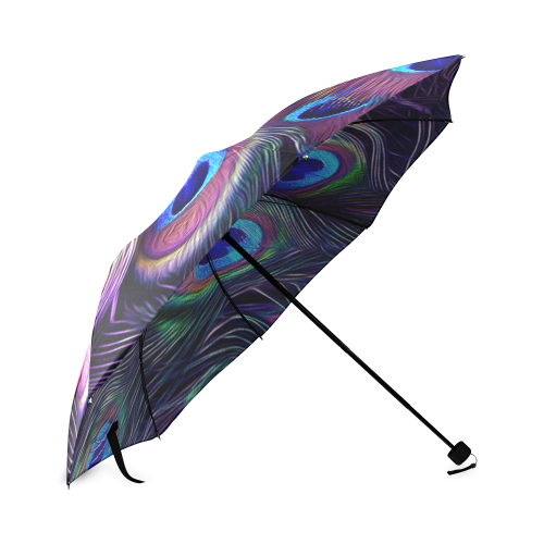 Peacock Feather Foldable Umbrella (Model U01)