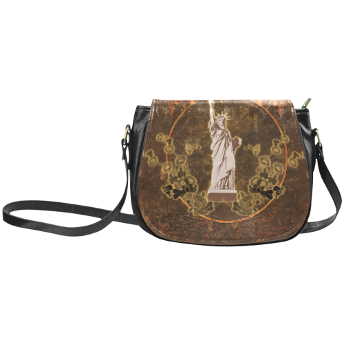 Statue of liberty with flowers Classic Saddle Bag/Small (Model 1648)