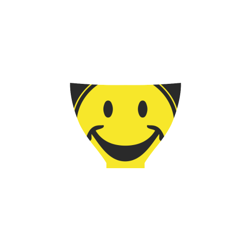 Funny yellow SMILEY for happy people Custom Bikini Swimsuit