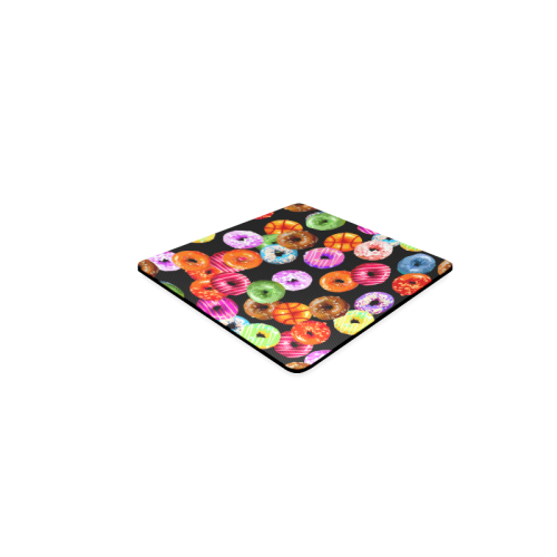 Colorful Yummy DONUTS pattern Square Coaster