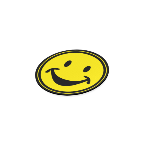 Funny yellow SMILEY for happy people Round Coaster